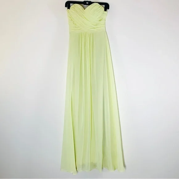 pastel lime green dress Marci | LIME Green Asymmetric Ruched Mini Dress With Sash main image 0